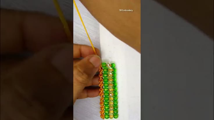 Very unique border lace hand embroidery💚🔥 #embroidery #desig
