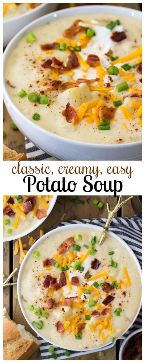 The Ultimate Creamy Potato Soup - Sugar Spun Run