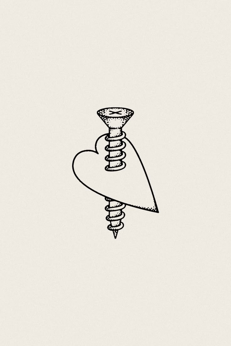 Simple vintage style tattoo flash design.