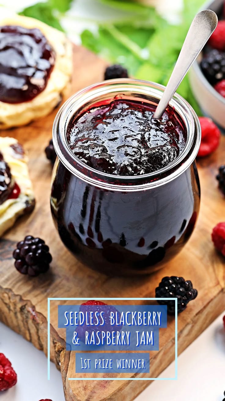 Seedless Blackberry & Raspberry Jam is intensely fruity and 