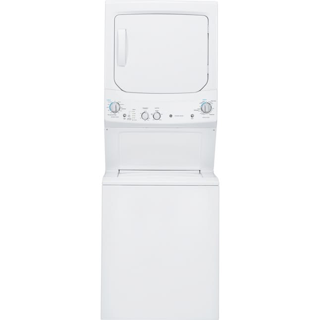 GE Electric Stacked Laundry Center with 3.8-cu ft Washer and