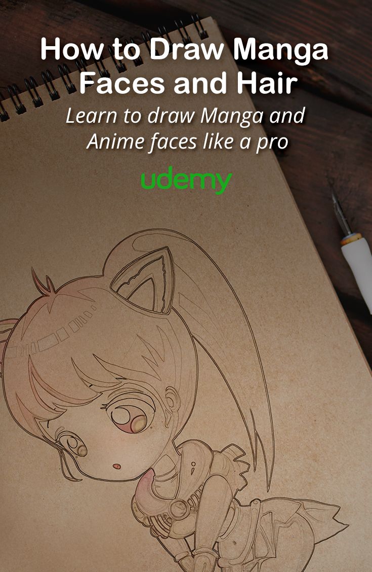 Learn to draw manga faces and hair like a pro with this onli