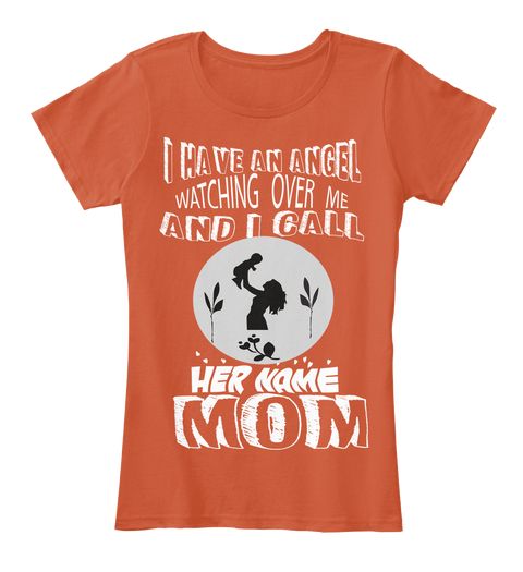 Angle Mom  Limited Edition Deep Orange Women's T-Shirt Front