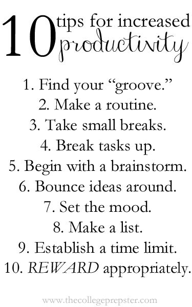 College Prep: Tips For Increased Productivity