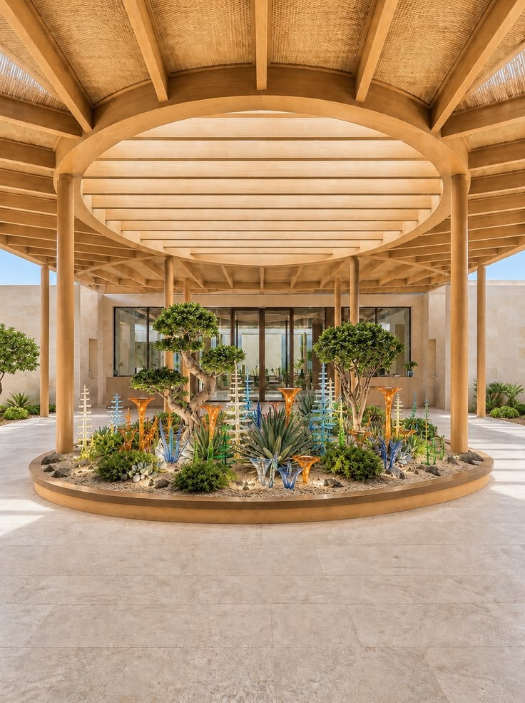 The arrival experience, where architecture meets nature—an a