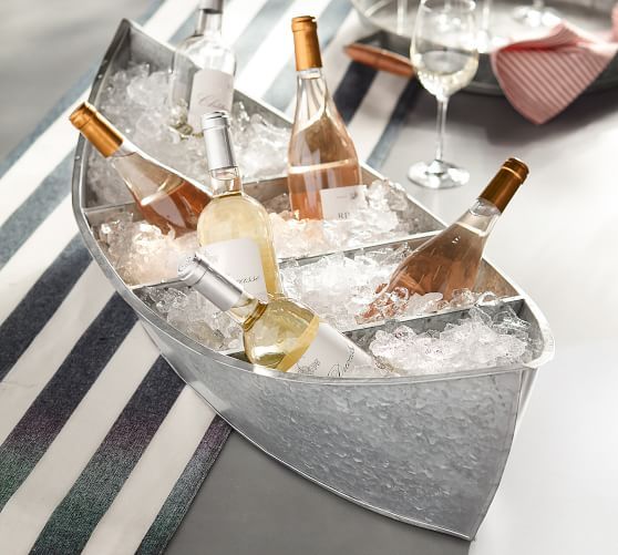 Galvanized Party Boat Cooler | Pottery Barn