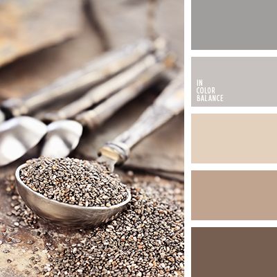 The traditional combination of gray, beige and brown colors 