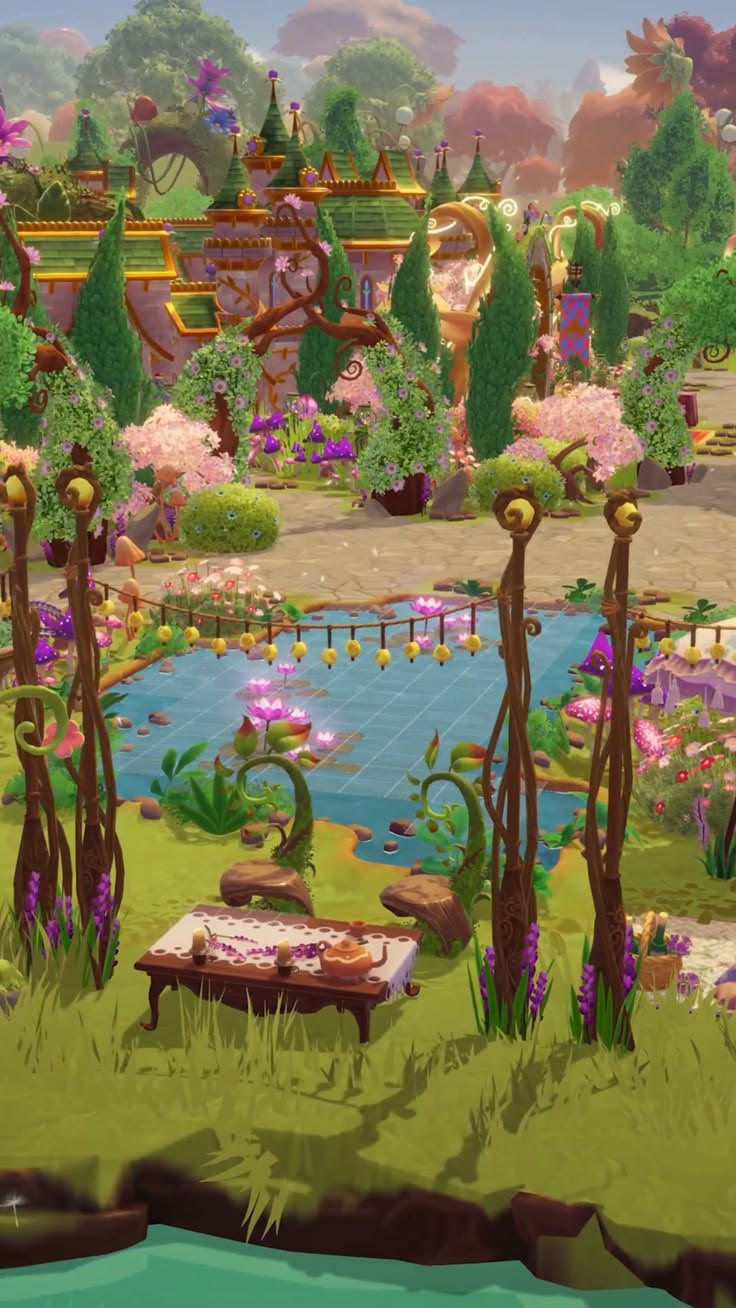 Fae inspired crafting decor items in Dreamlight Valley