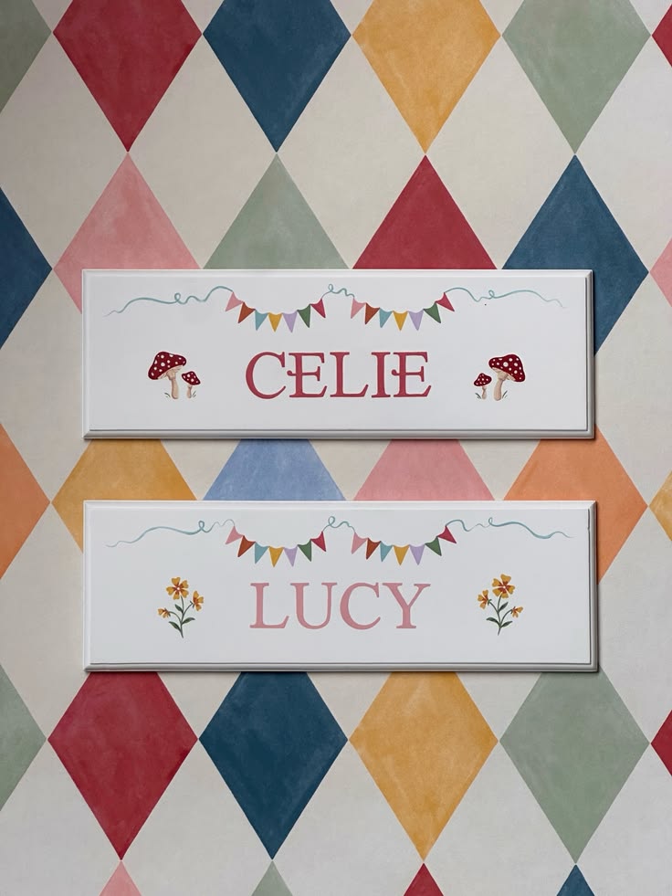The sweetest name signs for two sisters - ready to be hung o