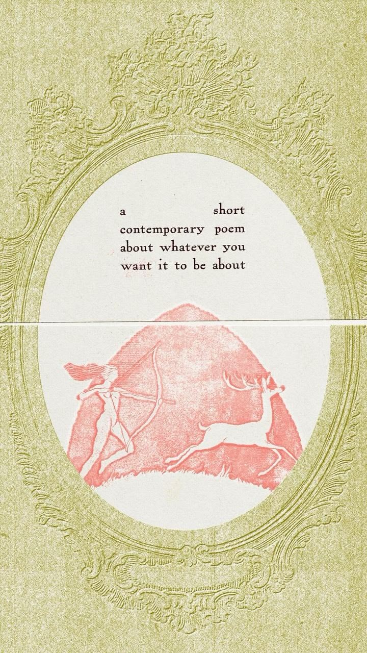 a short poem about whatever you want it to be (it implies a 