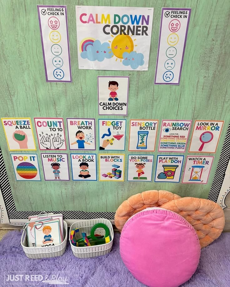 Create a calm area preschool with simple activities that hel