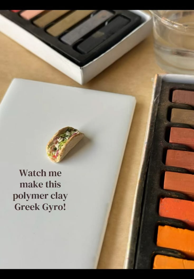Watch me make this gyro out of polymer clay! The process too