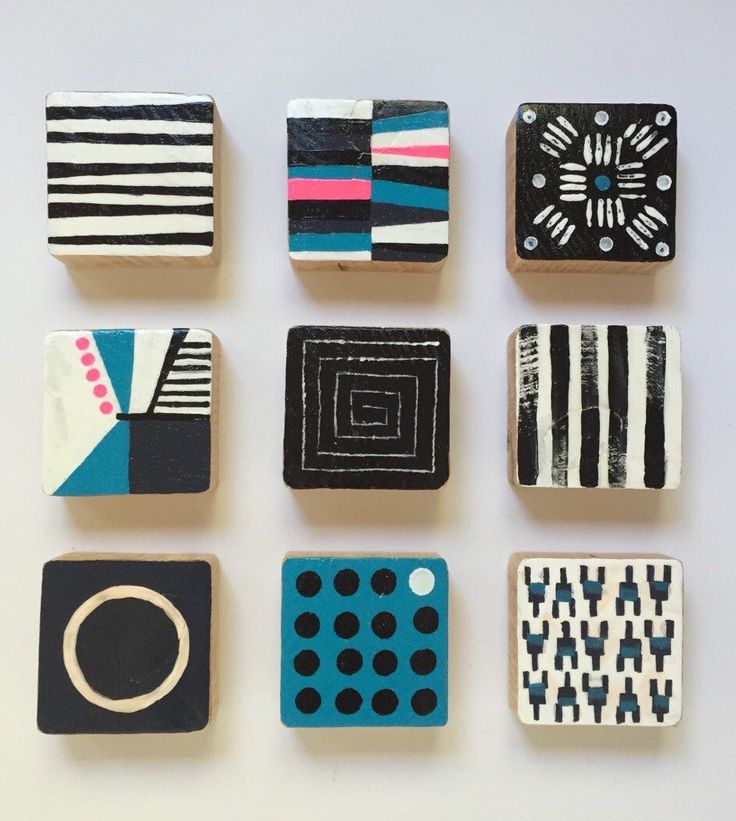 These Set of 9 Modern Scandinavian modern painted wall wood 