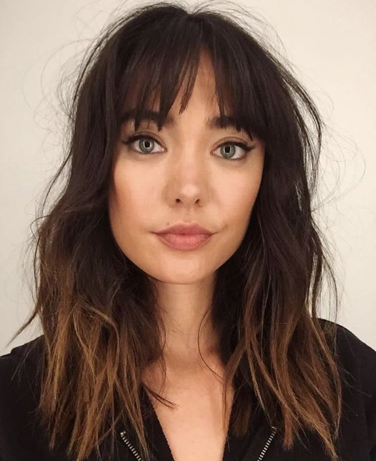 Medium length with fringe bangs @loganstanton #WomensHairsty