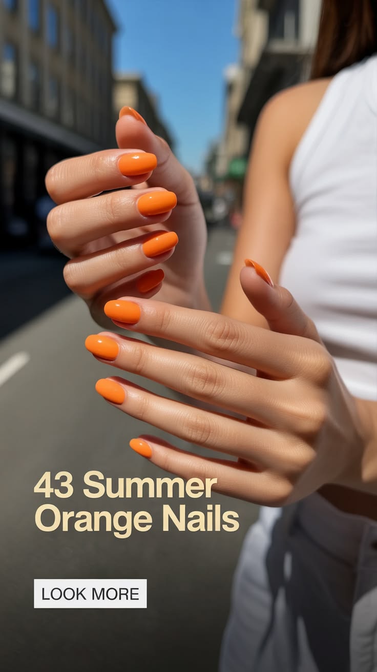 Transform your everyday style with summer orange nails 43 id