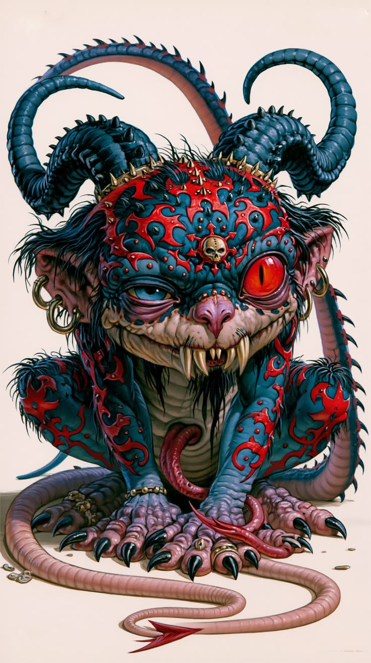 Cute, pocket size Warhammer 40K Chaos Demons