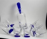 BACCARAT+PROJECTION+CRYSTAL+DECANTER+WITH+SIX+OLD+FASHIONED+