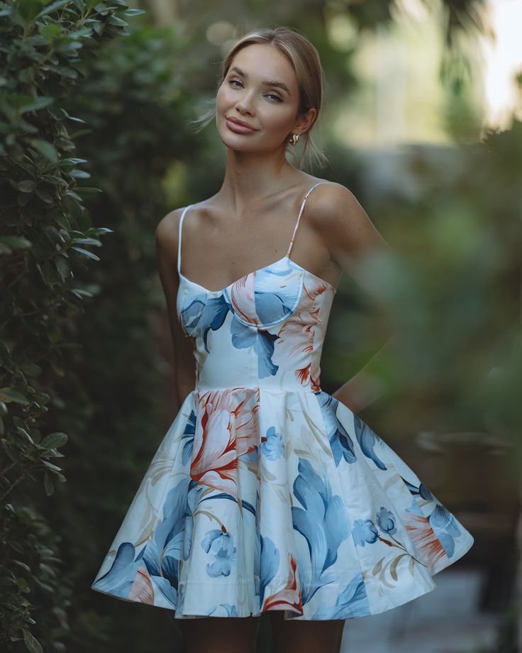 Mallory Mini Dress - Azure Bloom Shop Now www.chiclefrique.c