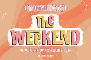 The Weekend Display Font, a Font by SemutHitam Creative | Ty
