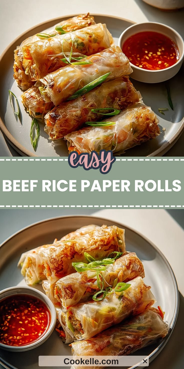 Try making crispy air fryer rice paper rolls stuffed with se