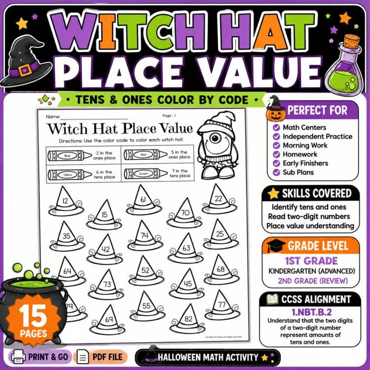 ✨ Pinterest Description

🎃 Make place value practice fun thi