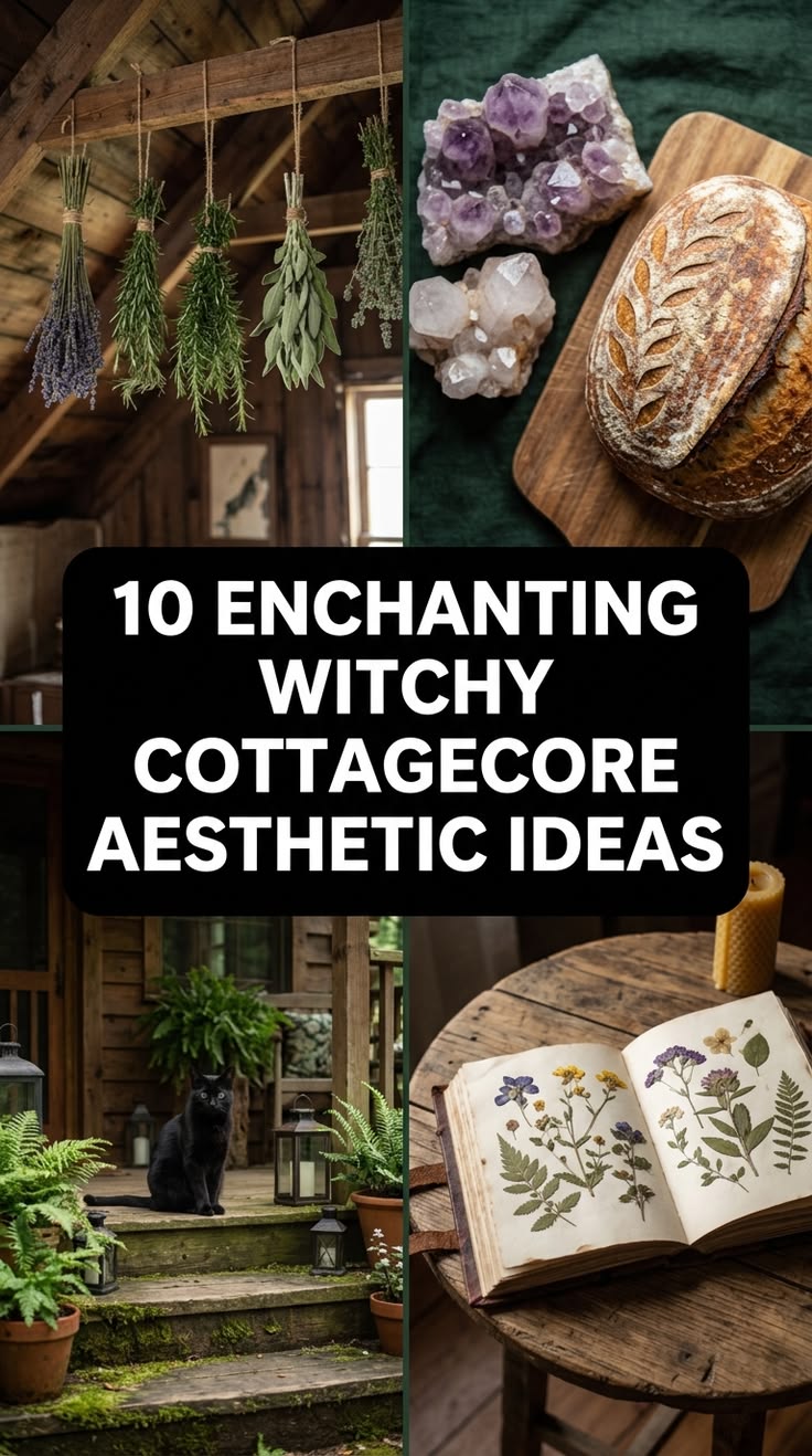 Blend cozy, rustic countryside charm with mystical, earth-in