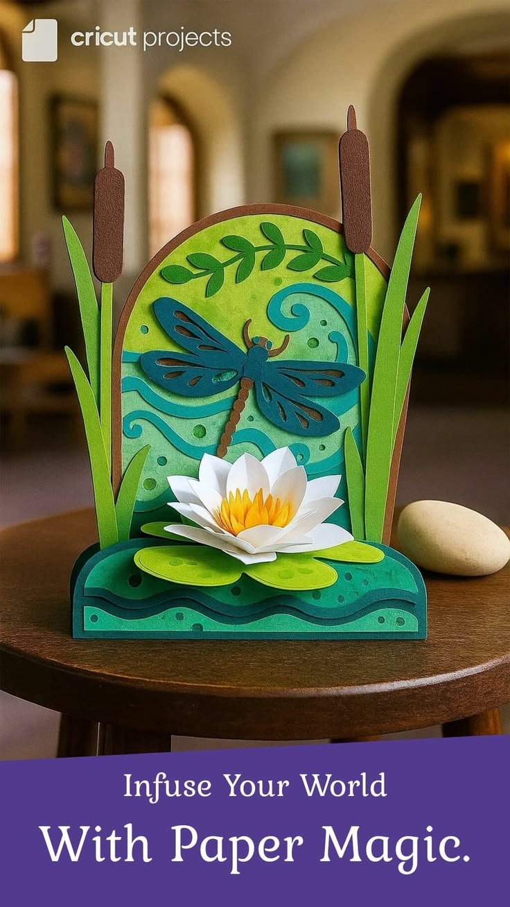 Capture nature's peaceful elegance with this detailed paper 