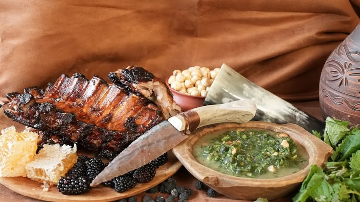Stonehenge Pork Ribs with Honey and Blackberries — Tasting H