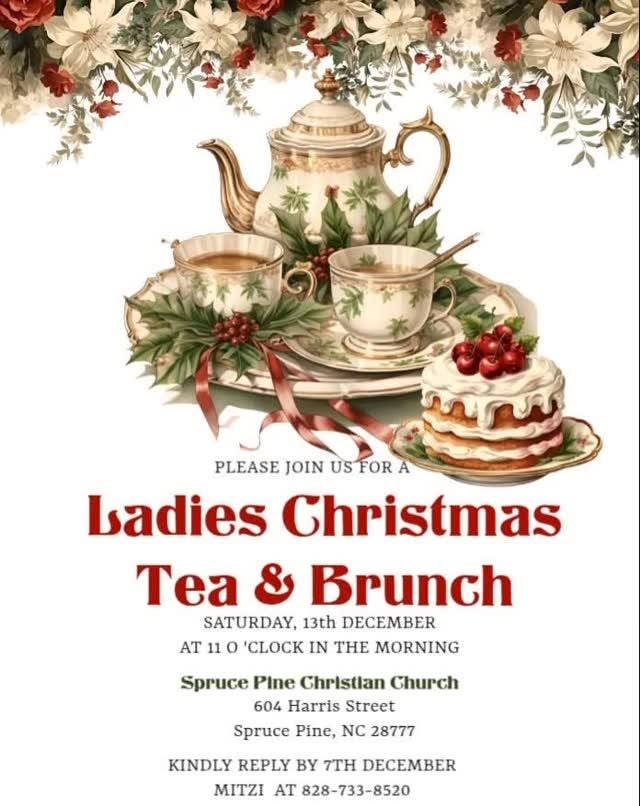 Today’s the day! Our Ladies Christmas Tea & Brunch at Spruce