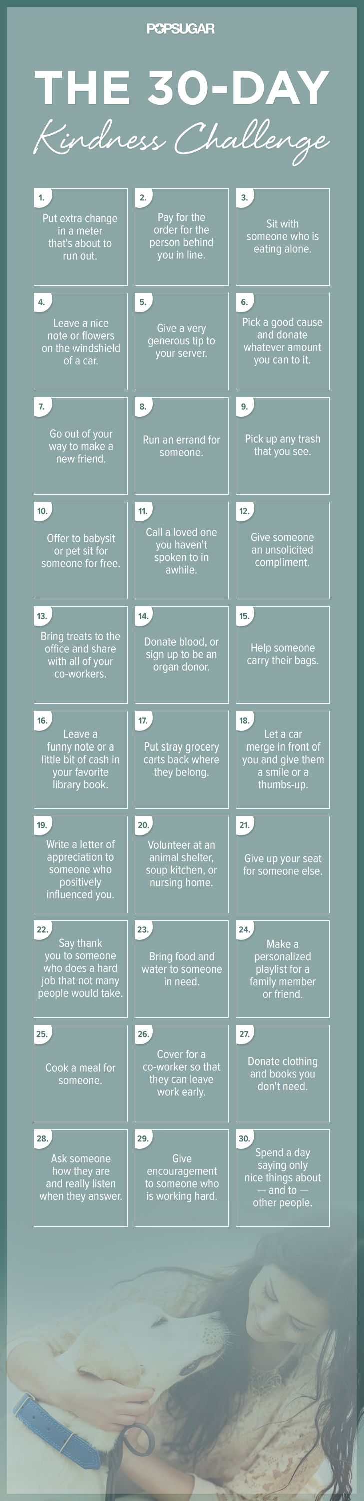 Performing kind acts will make you less stressed. Start this