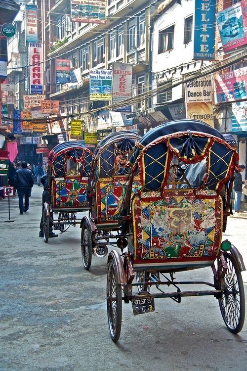 Taxi in Katmandu, Nepal.  Go to www.YourTravelVideos.com or 