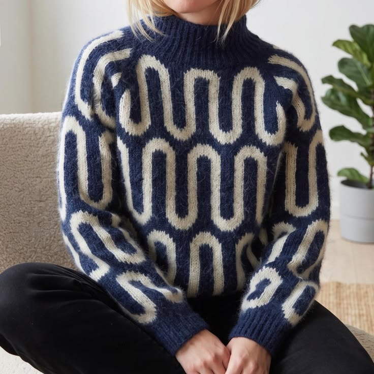 Créez un pull jacquard audacieux et contemporain grâce à ce 