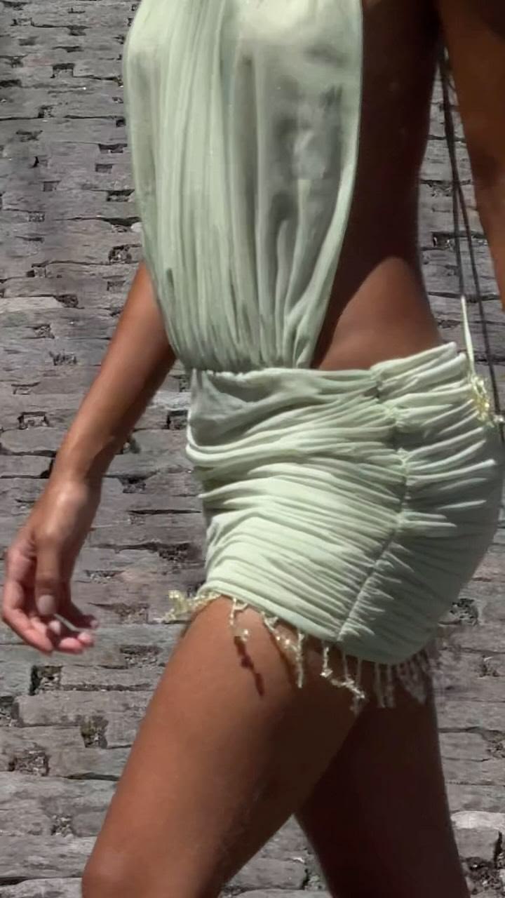 La Piscine Mini Dress in Pistachio 🦜 Available for pre-order