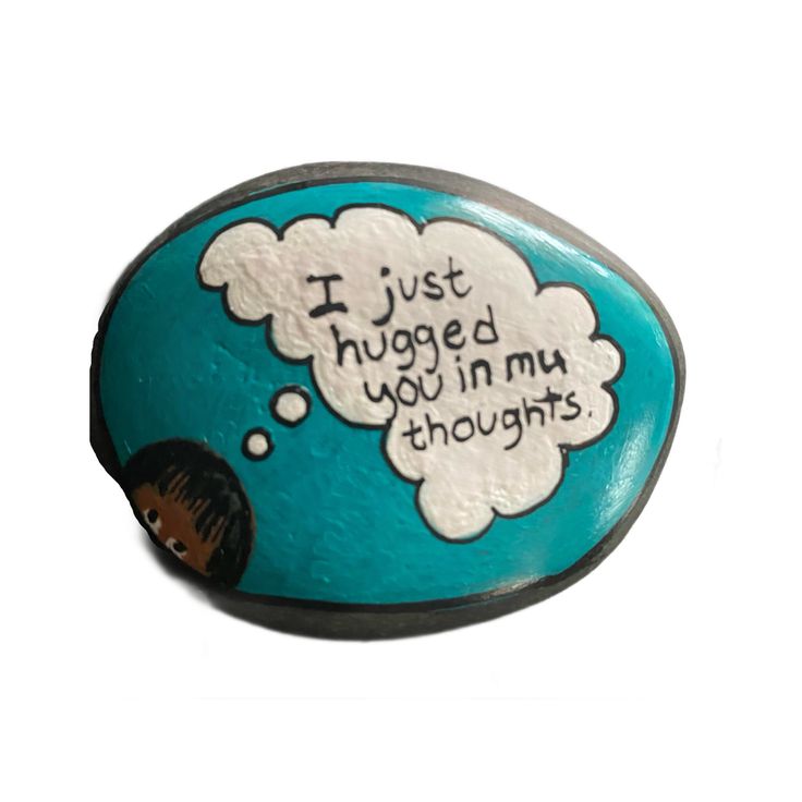 Hand painted river rock with bright colors.   Meaningful sta