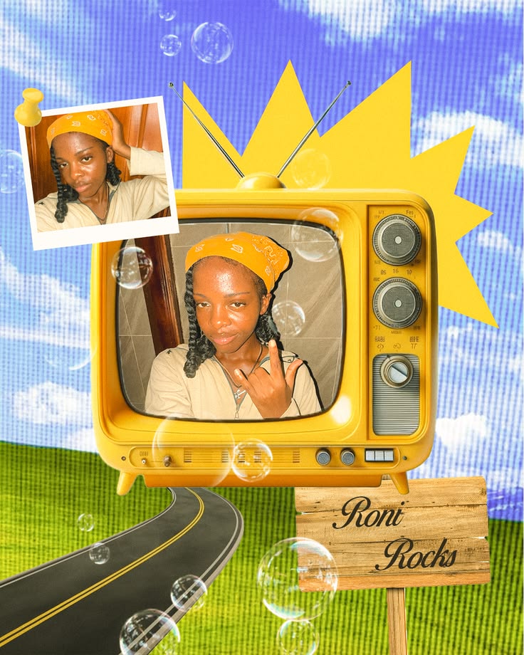 2000s frutiger aero inspired photo collage edit #ronicore