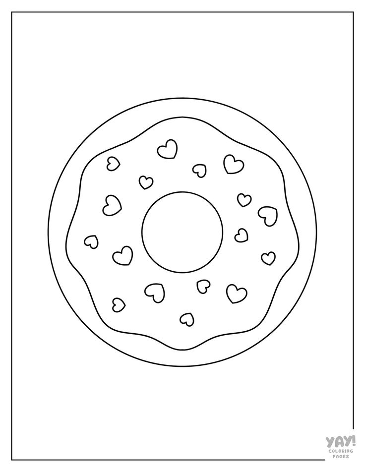 Simple donut covered in heart shaped sprinkles.

Download fr