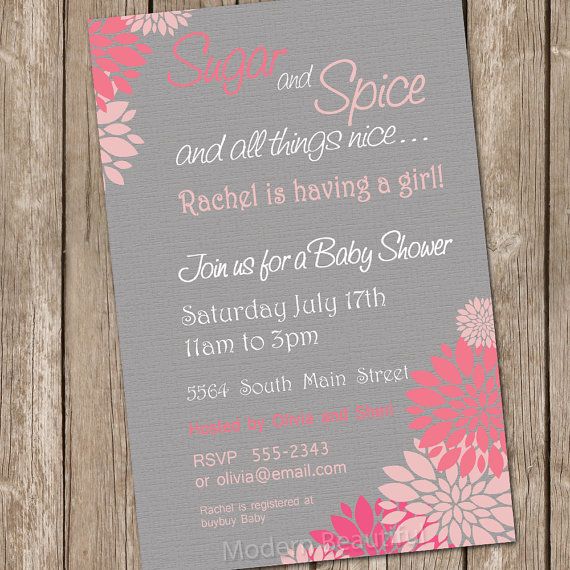 Flower Sugar and spice girl baby shower by ModernBeautiful o