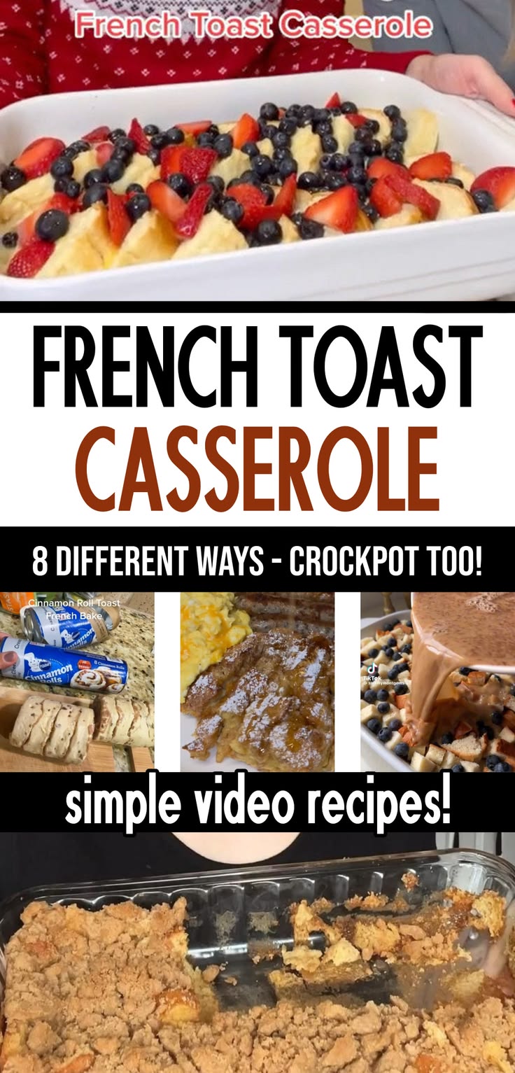 Baked French Toast Casserole (make ahead overnight recipes) 