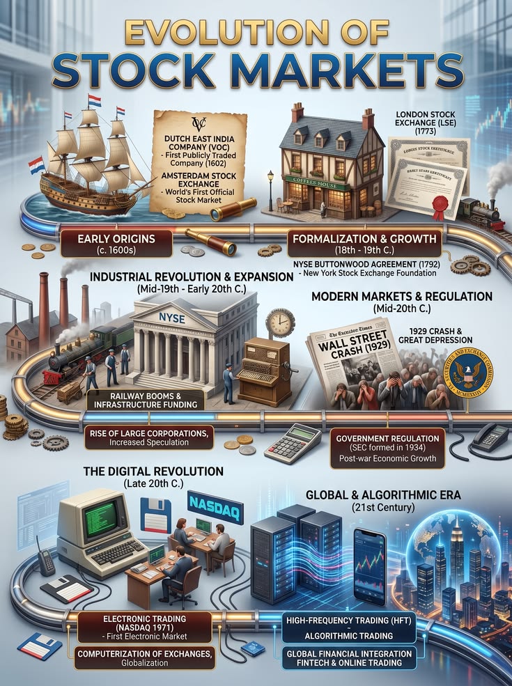 The dynamic history of capital markets! From the Dutch East 
