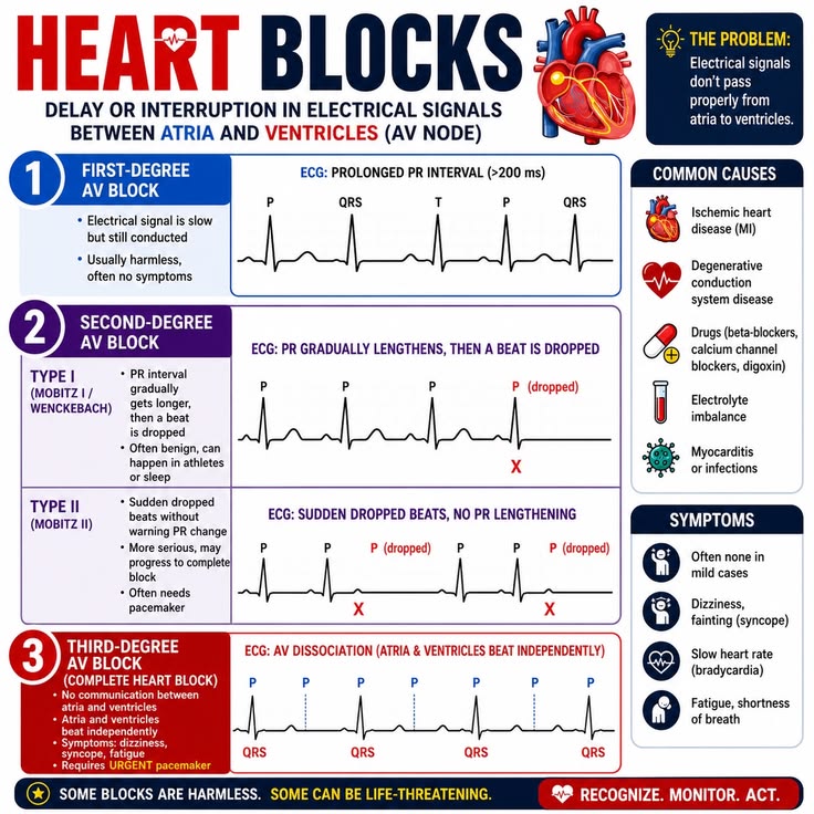 🫀 HEART BLOCKS SIMPLIFIED

Understanding AV conduction made 