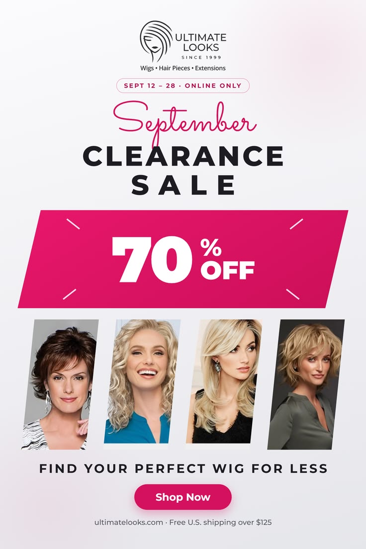 Short, long, curly, blonde or brunette — up to 70% off human
