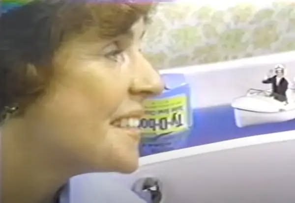 The Ty-D-Bol Man, who wore a captain's hat and would drive a
