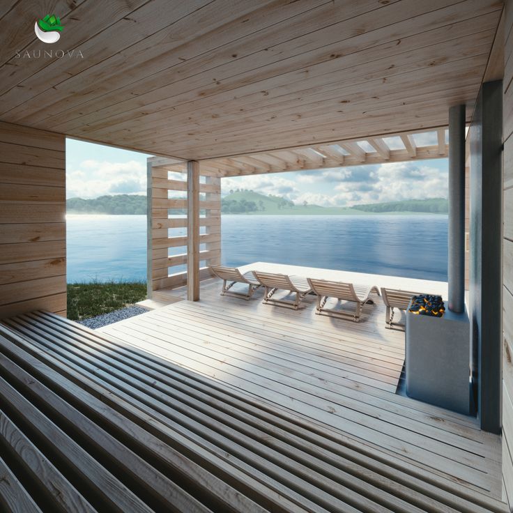 Sauna ogrodowa z bali drewnianych *Prospero* Saunova to seri
