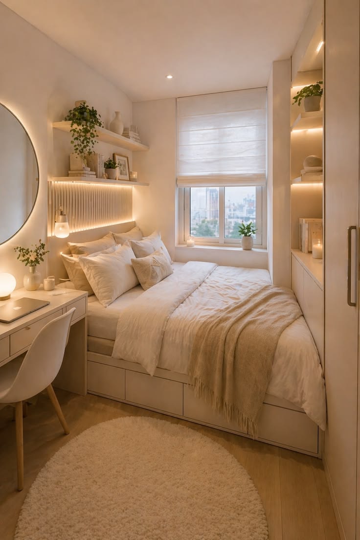 Make the most of your small bedroom with cozy decor, smart s