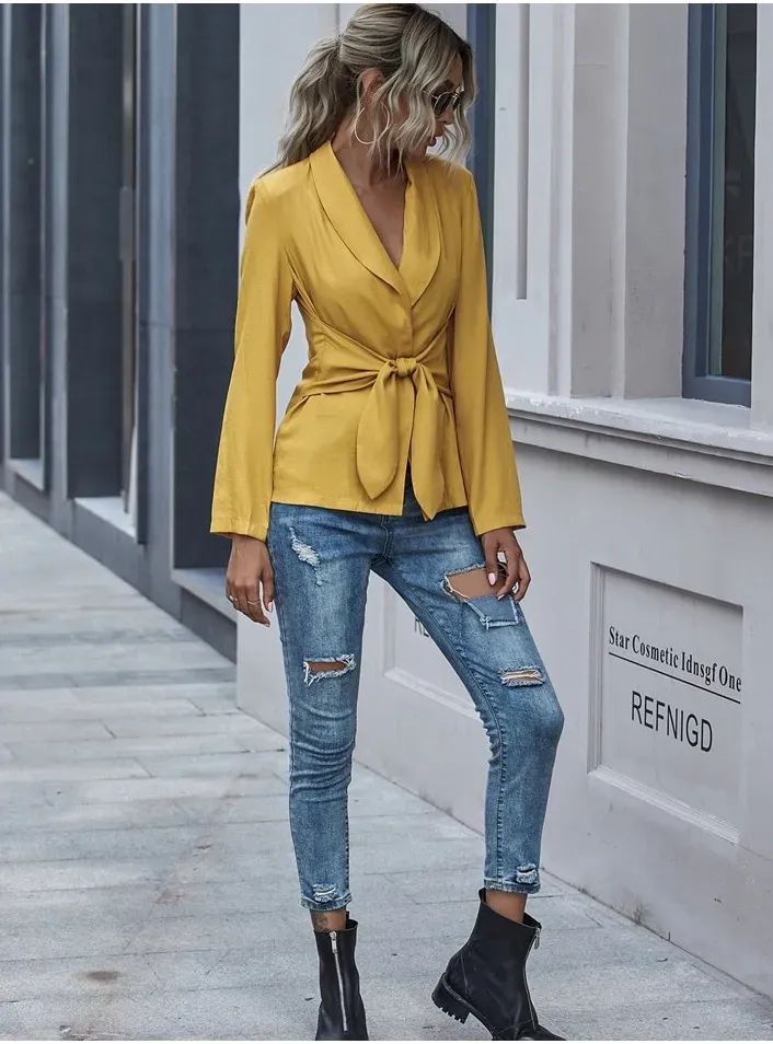 May Tie Waist Blazer - Style Limits