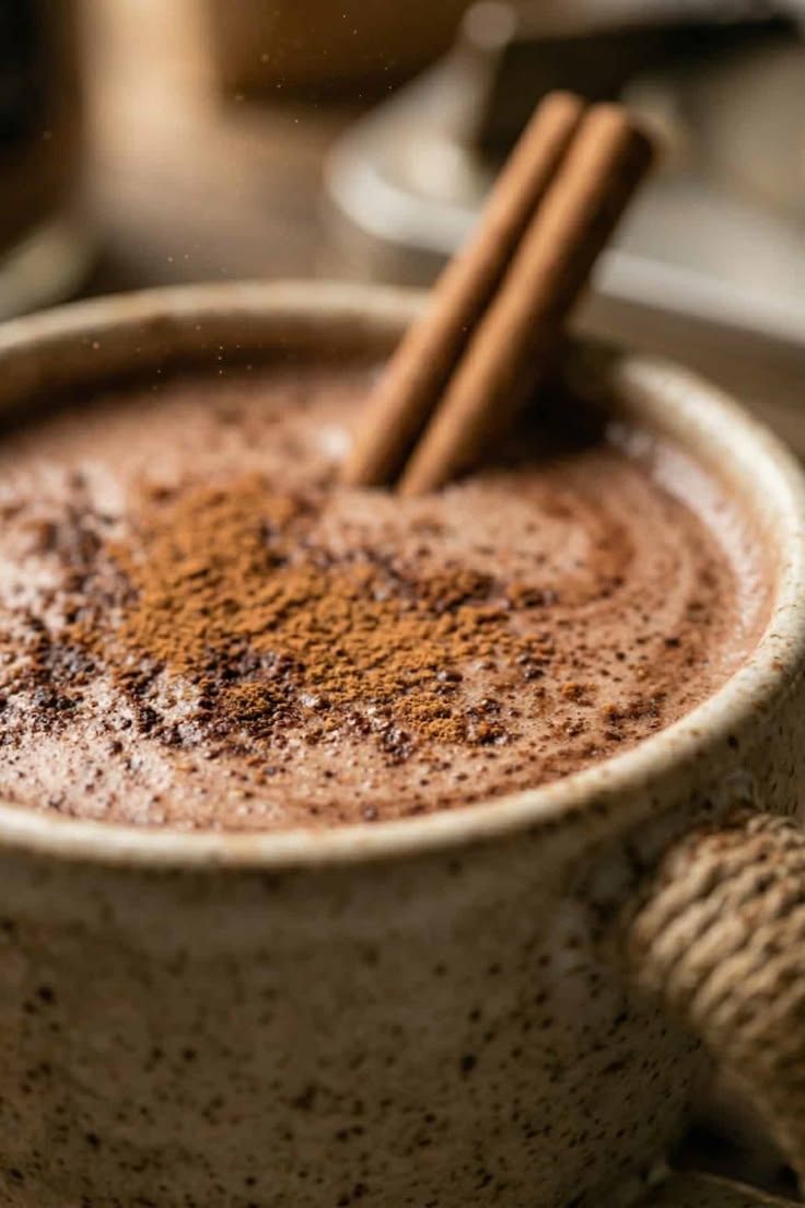 Healthy hot cocoa is a lighter version of classic hot chocol