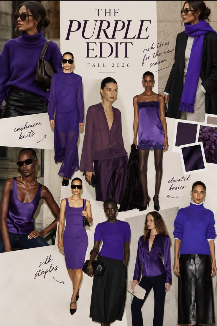 Purple is one of the standout color trends for Fall 2026 💜 F