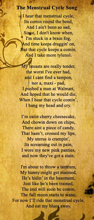 The Menstrual Cycle Song - (to the tune of Folsom County Pri