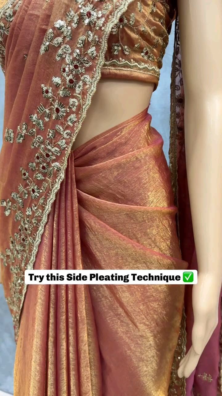 #saree pleating with beautiful outstanding shape look for be