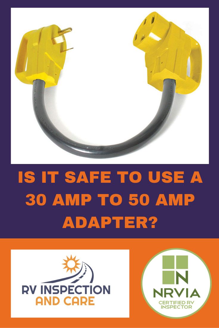 Campground hookups often require a 30 amp to 50 amp adapter.